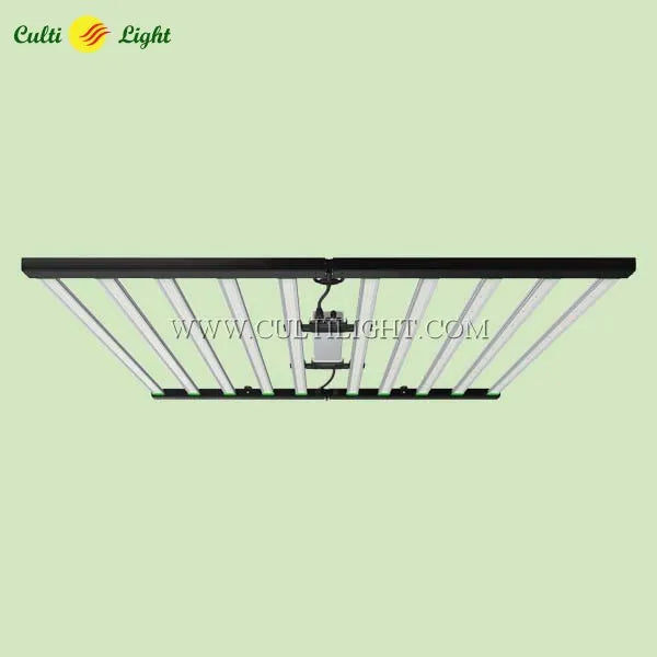 Ceiling light fixture with 'Culti Light' branding on a light green background