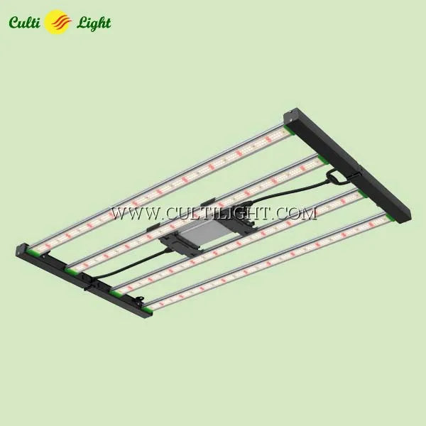 LED grow light with brand name 'Culti Light' on a green background