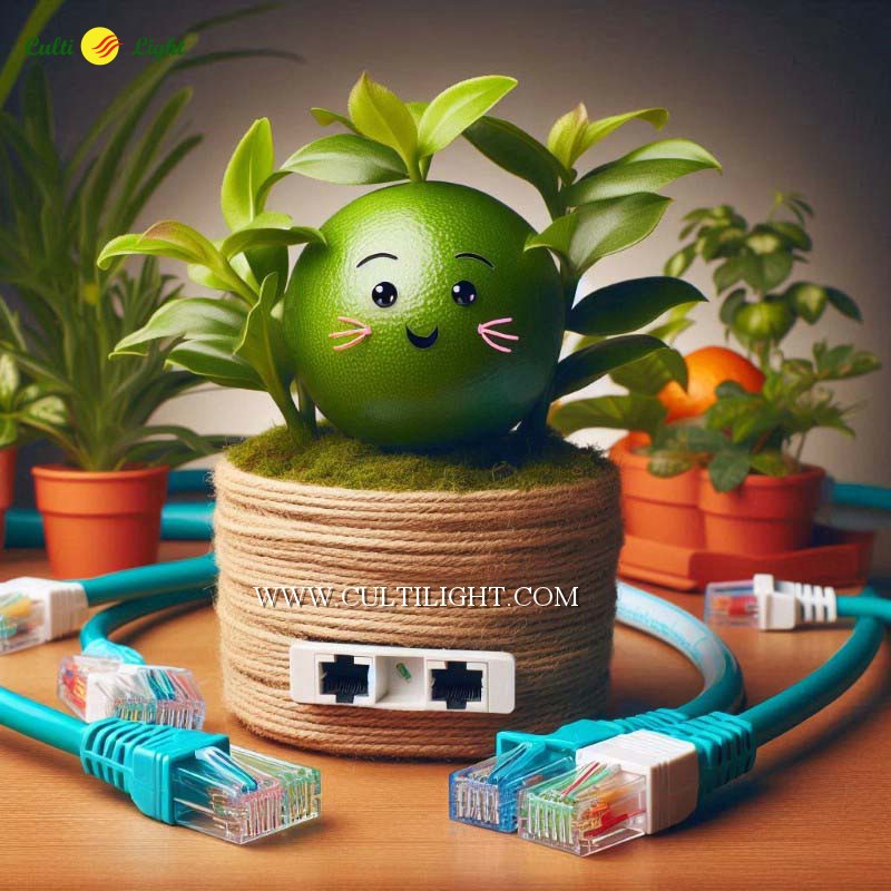 Indoor greenhouse horticulture led light data cables, connectors, and other equipment.